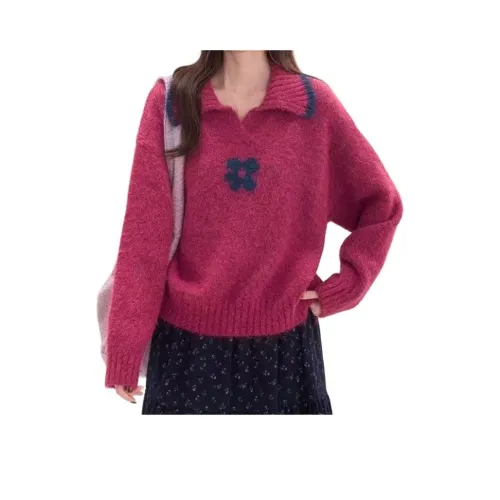 XIANGTIANE Розовый Красный Женский Трикотаж