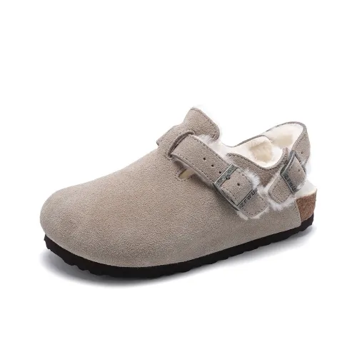 Reivanti Birkenstock Стиль Утепленная обувь Женская Классическая Светло-Серый