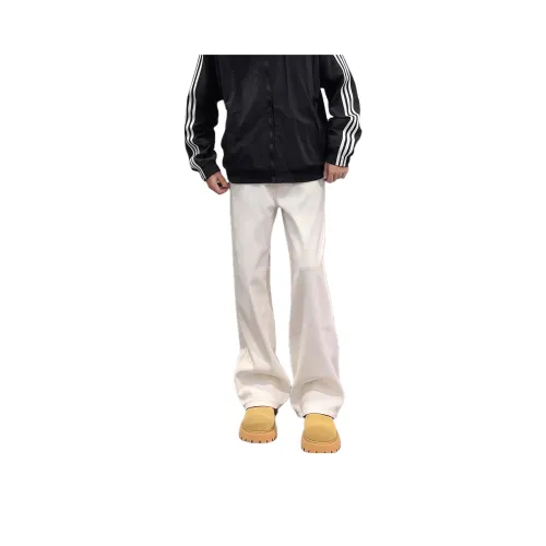 DAFK Белый Полу-Эластичный Пояс Мужские Джинсы