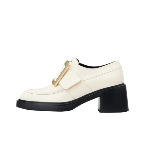 Roger Vivier VIV' Rangers Грубый каблук Высокие каблуки Женские Черный