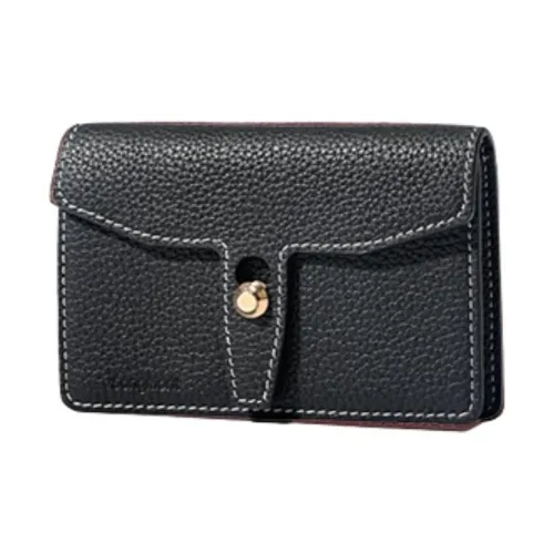 Songmont Коровья кожа Кошелек для монет с застежкой на кнопке Унисекс Многоцветный