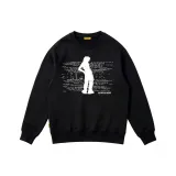 Черный свитшот с круглым вырезом