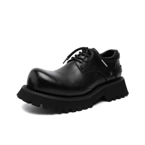 Lanza Chunky Derby Обувь Платформа Высота Увеличивающая Wingtip Рабочая Одежда Британский стиль Кожаные туфли