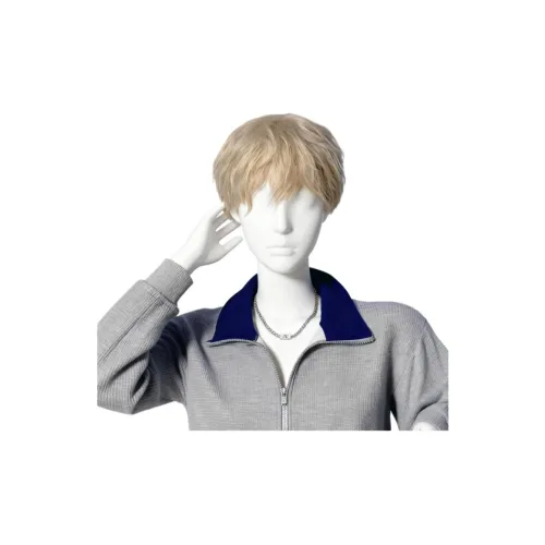 UMIFFA Дифференциальный Раздробленный Крышка Парики Льняная ткань Золотой Высокая Температура Пряжа