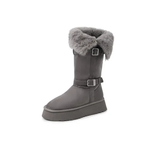 MUKALUO Термический Амортизация Увеличение Высоты Устойчивость к Износу Противоскользящие Высокие Снежные Ботинки