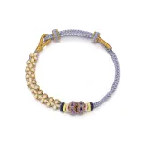 Браслет DIY "Персиковый Узел" - Фиолетовый с эффектом свечения