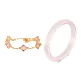 Четырехлистный клевер Комплект [Золото Розовый + Личи Розовый]