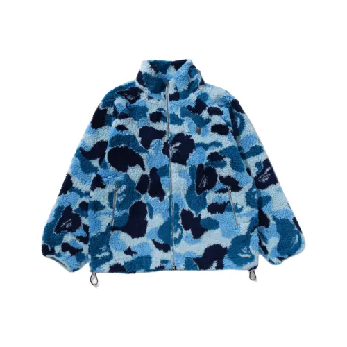 A BATHING APE Fw25 Velvet Feel Coat Men's