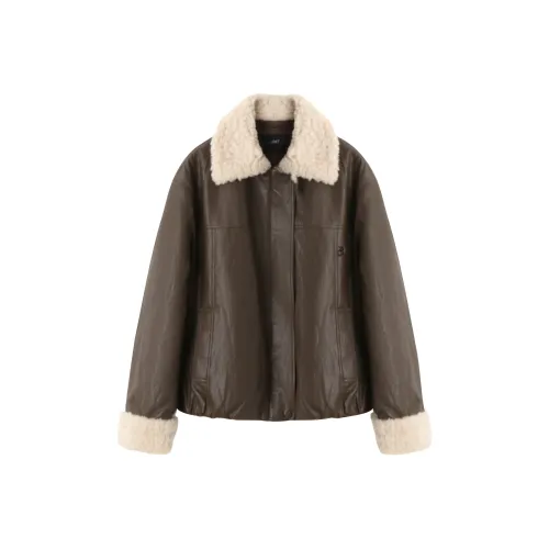 XWI Каштаново-кофейный цвет женские короткие пальто