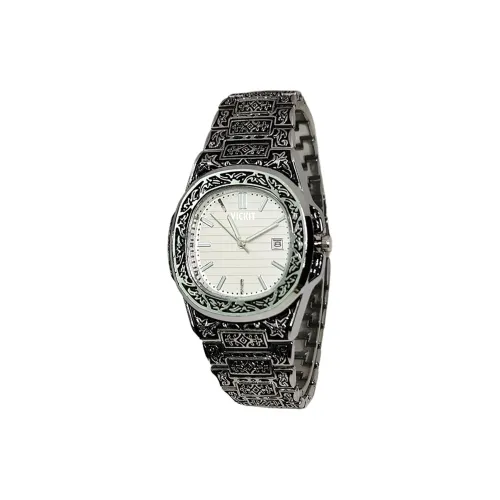 Vickit Octagonal Farmhouse Oak Collection Кварцевый механизм Нержавеющая сталь Ремешок Часы Мужские часы