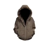 Коричневый, леопардовый принт, двусторонний