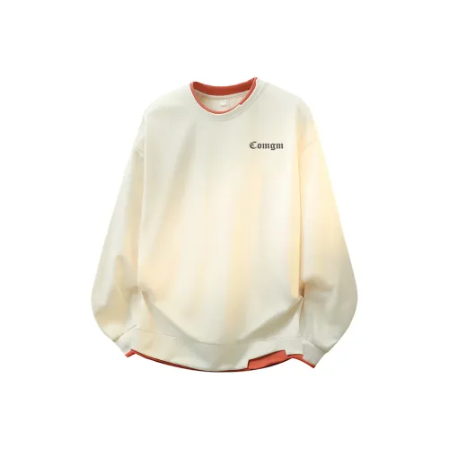 COMGM Осенний Зимний Пуловер Свитшот Унисекс Однотонный