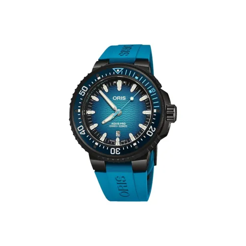 Oris Aquis Series Автоматический Механический Механизм Мужские Часы Часы 49,5 мм Синий Циферблат