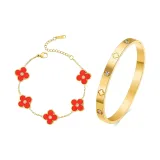 Четырехлистный клевер, одежда, наборы [красный]