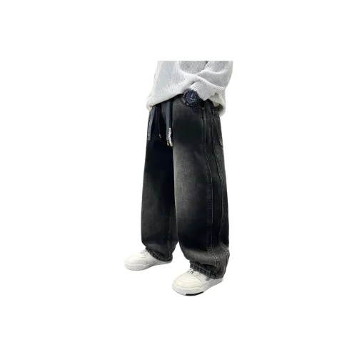 Marcolor Черный Серый Бархат Брюки Школьные Джинсы