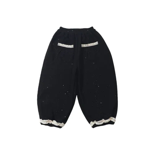 SHIBU Радужный Слон D2539 Металлическая пряжа Кружевная отделка С флисовой подкладкой Брюки Цвет изображения Предшкольные Тренировочные брюки