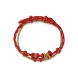 Персик, двухслойный, плетеная веревка, мирный, красный