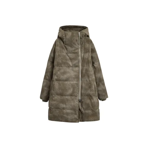 Desigual Army Green Women's Down Jackets