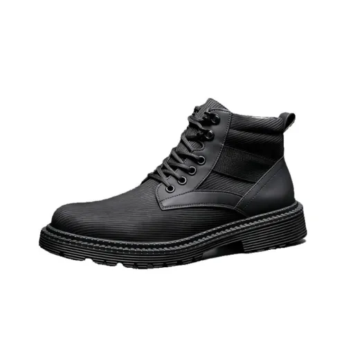 ALPLUME Martin Boots Black Unlined Men's