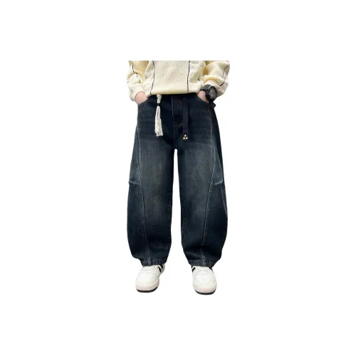 YALU Синий Серый С флисовой подкладкой XTT6293 Школьные Джинсы