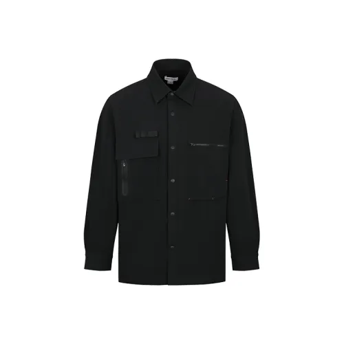 URBAN REVIVO Глубокий черный Мужские рубашки