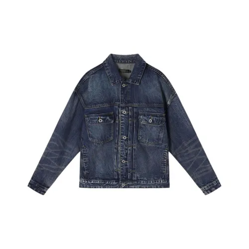 EXPM Denim Jacket Men's Washed Dark Blue