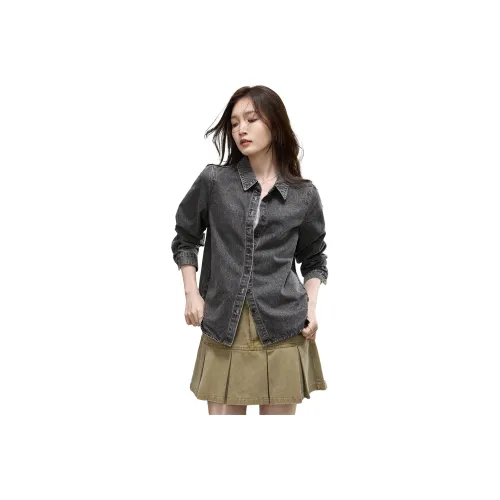 SMEN Серые Женские Рубашки