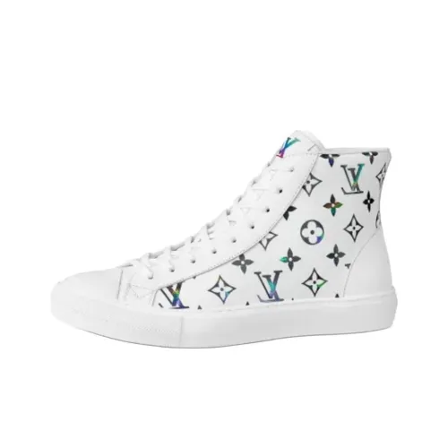LOUIS VUITTON Tattoo High Топ Стильные Скейтбординги Мужской Белый