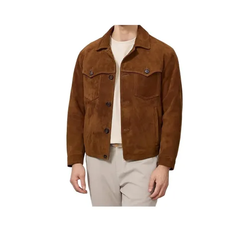 FRANBERG Кофе Мужские Кожаные Куртки