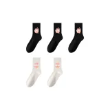 [5 пар] Черный + Черный + Черный + Белый + Белый