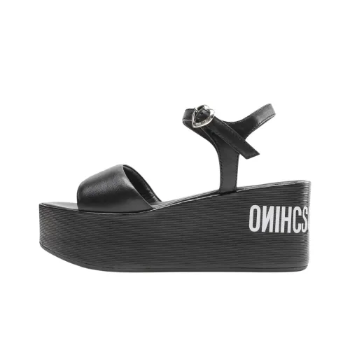 LOVE MOSCHINO One Ремень Сандалии 7 см Женские Черный