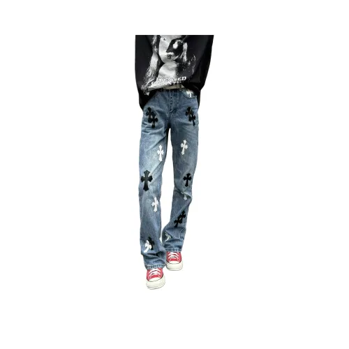 PISYPOX Blue Unisex Jeans PISYPOX Синий Унисекс Джинсы