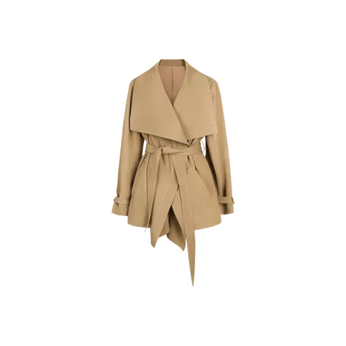 FROMGG Хаки Женская тренч-куртка