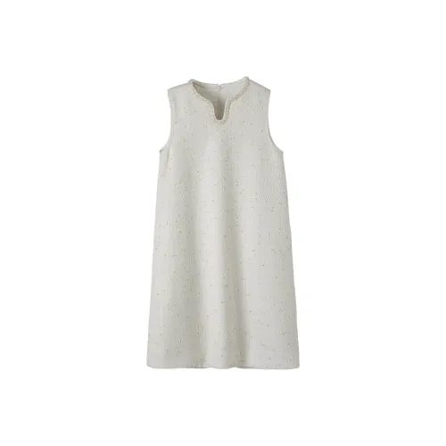 WANBAI Экрю Женские Платья без рукавов