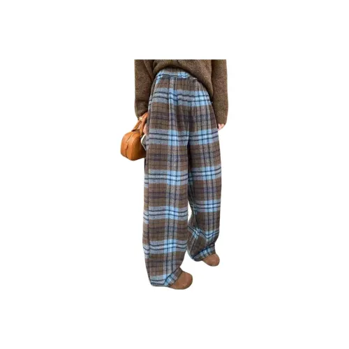 Marcolor Флисовые штаны в клетку для школьников вязаные тренировочные штаны