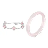 Четырехлистный клевер Комплект [Серебристо-розовый + Личи-розовый]