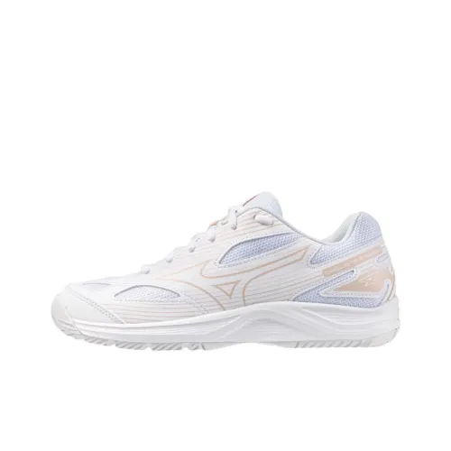 Mizuno Cyclone Speed 4 Slip-Resistant Abrasion-Resistant Low-Top Training Shoes Women's White Pink
