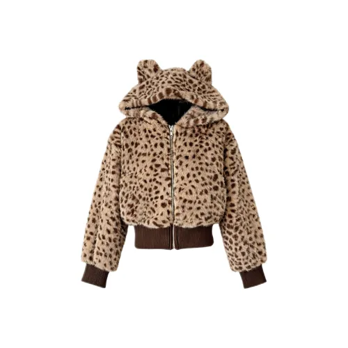 BIFH Леопардовый принт Женские пуховики