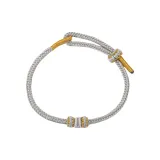 Минималистский стиль Браслет из восьми нитей - серебристо-серый