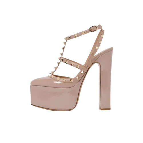 Valentino Garavani Rockstud Грубый каблук Высокие каблуки 15,5 см Женские Розовый