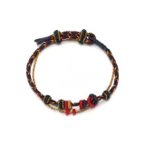 Персик, двухслойный, плетеная веревка - синий