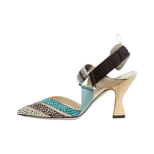 FENDI Colibrì Грубый каблук Высокие каблуки 8,5 см Женские Многоцветный