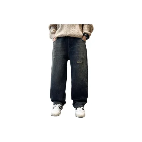 KAERFEITE Синие школьные джинсы