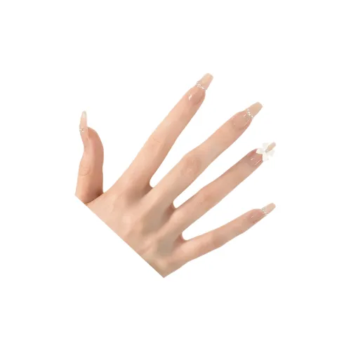 OUYUJI Ручная работа Искусственные Ногти Декоративные Ленты Средний Длина Квадрат Кожа Размытие Бант