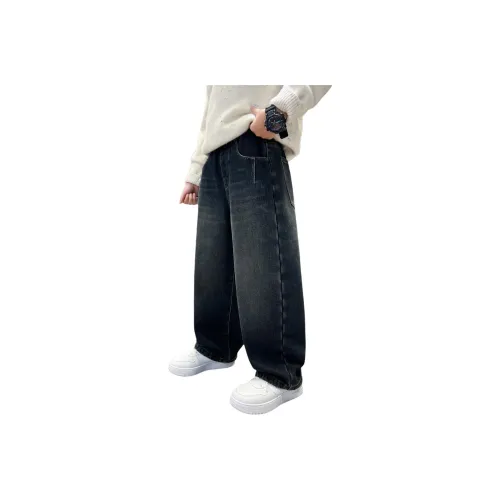 YALU Темно-синий с флисовой подкладкой HPSN9526R Школьные джинсы