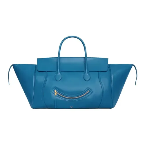 CELINE SMILING LUGGAGE Коровья кожа Сумка Большая Женская Ультра Синяя