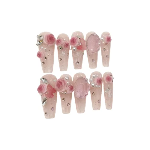 LIANJING [Сад] Ручная работа Фальшивая Погоня Милый розовый Камелия Осветляющий Жемчужный 30 мм Фальшивая Погоня Трапециевидная