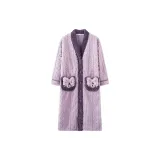 Коралловый флис, сон, сиреневый, женский, светло-коричневый, S1075