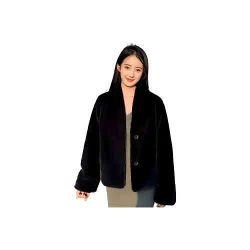 MH Черный Женские Меховые изделия