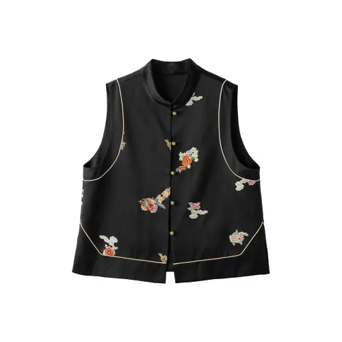 ZHEXI Черные Женские Жилеты